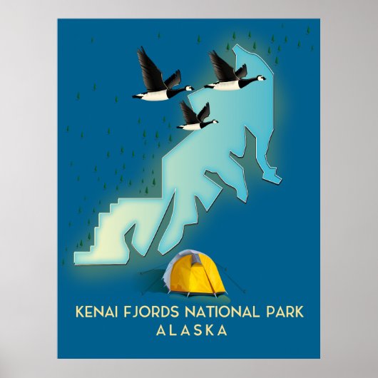 Kenai Fjords Nationaal Park Alaska Poster (Voorkant)