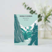  Kenai Fjords Nationaal Park Alaska retro Briefkaart (Staand voorkant)