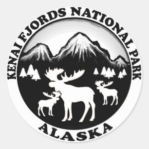 Kenai Fjords Nationaal Park Alaska Ronde Sticker