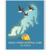 Kenai Fjords Nationaal Park Alaska Sticker (Voorkant)