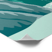 Kenai Fjords Nationaal Park Alaska Vintage Poster (Hoek)