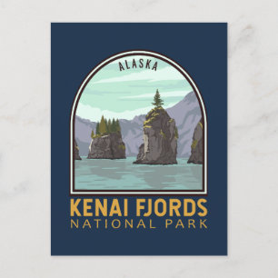 Kenai Fjords Nationaal Park  Emblem Briefkaart