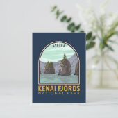 Kenai Fjords Nationaal Park  Emblem Briefkaart (Staand voorkant)