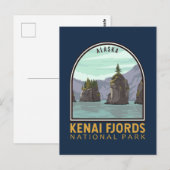 Kenai Fjords Nationaal Park  Emblem Briefkaart (Voorkant / Achterkant)