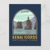 Kenai Fjords Nationaal Park  Emblem Briefkaart (Voorkant)