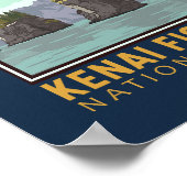 Kenai Fjords Nationaal Park  Emblem Poster (Hoek)