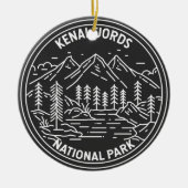 Kenai Fjords Nationaal Park  monoline Keramisch Ornament (Voorkant)