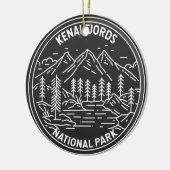 Kenai Fjords Nationaal Park  monoline Keramisch Ornament (Links)