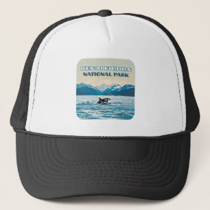 Kenai Fjords Nationaal Park Orca Alaska Vintage Trucker Pet