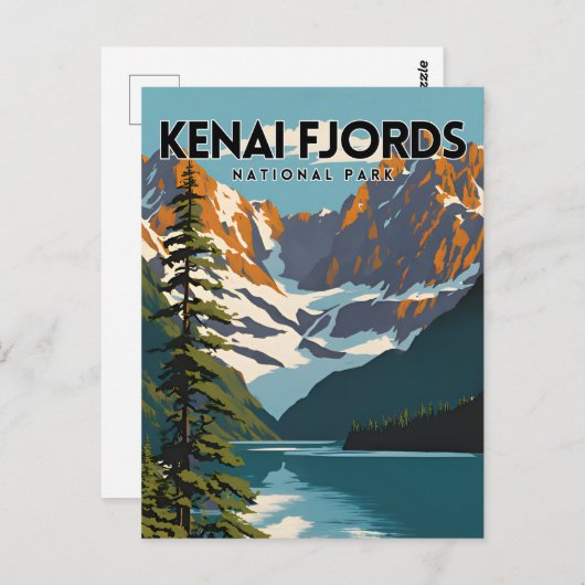 Kenai Fjords Nationaal Park Reizen Briefkaart (Voorkant / Achterkant)