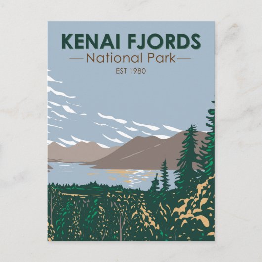 Kenai Fjords Nationaal Park Skilak  Briefkaart (Voorkant)