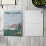 Kenai Fjords Nationaal Park Skilak  Briefkaart<br><div class="desc">Kenai Fjords vectorkunstwerk ontwerp. Het park is een Amerikaans nationaal park dat de Harding Icefield,  zijn uitstromende gletsjers en kustsnoeren en -eilanden in stand houdt.</div>