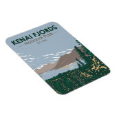 Kenai Fjords Nationaal Park Skilak Vintage Magneet (Rechterzijde)