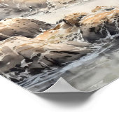 Kenai Fjords Nationaal Park Waterverf Poster (Hoek)