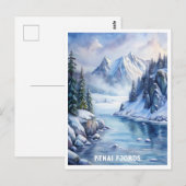 Kenai Fjords Nationaal Park Waterverf Schilderen Briefkaart (Voorkant / Achterkant)