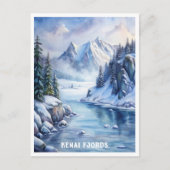 Kenai Fjords Nationaal Park Waterverf Schilderen Briefkaart (Voorkant)