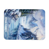 Kenai Fjords Nationaal Park Waterverf Schilderen Magneet (Horizontaal)