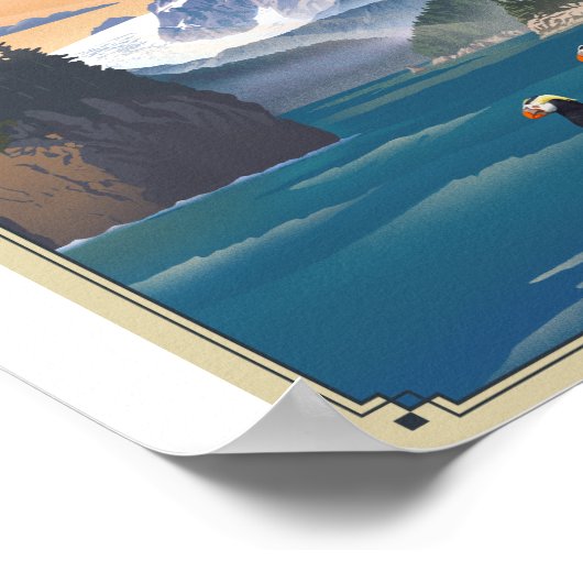 Kenai Fjords Nationaal Poster Litho Kunstwerk (Hoek)