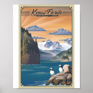Kenai Fjords Nationaal Poster Litho Kunstwerk