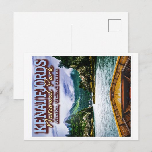 KENAI FJORDS NATIONAL PARK - ALASKA VERENIGDE STAT BRIEFKAART (Voorkant / Achterkant)