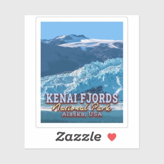 KENAI FJORDS NATIONAL PARK - ALASKA VERENIGDE STAT STICKER (Vel)
