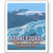 KENAI FJORDS NATIONAL PARK - ALASKA VERENIGDE STAT STICKER (Voorkant)