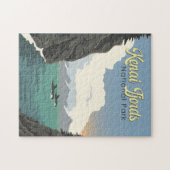 Kenai Fjords National Park Illustratie Reiskunst Legpuzzel (Horizontaal)