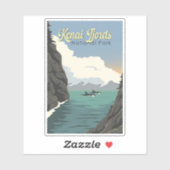 Kenai Fjords National Park Illustratie Reiskunst Sticker (Vel)