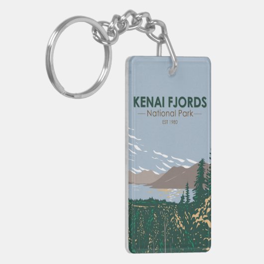Kenai Fjords National Park met dubbelzijdige hulp Sleutelhanger (Voorkant Links)
