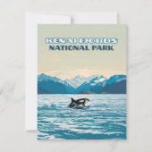 Kenai Fjords National Park Orca Alaska Kaart (Voorkant)