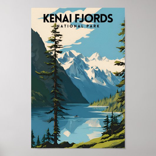 Kenai Fjords National Park Reizen PS Poster (Voorkant)