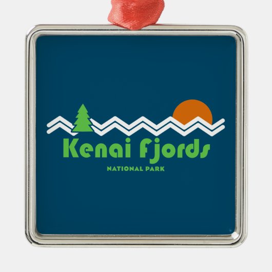 Kenai Fjords National Park Retro Metalen Ornament (Voorkant)