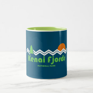 Kenai Fjords National Park Retro Tweekleurige Koffiemok