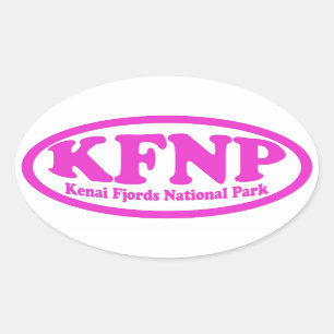 Kenai Fjords National Park roze ovale sticker