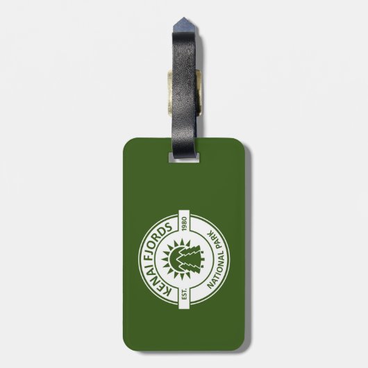 Kenai Fjords National Park Sun Trees Bagagelabel (Achterkant verticaal)