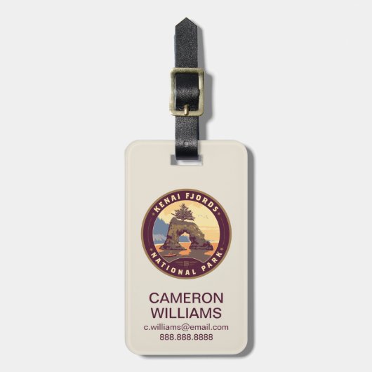 Kenai Fjords National Parks Bagagelabel (Voorkant verticaal)