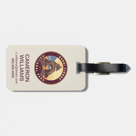 Kenai Fjords National Parks Bagagelabel (Achterkant horizontaal)