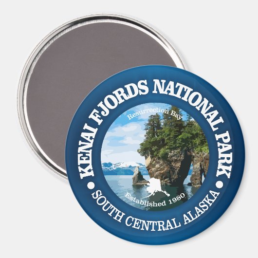 Kenai Fjords NP Magneet (Voorkant / Achterkant)