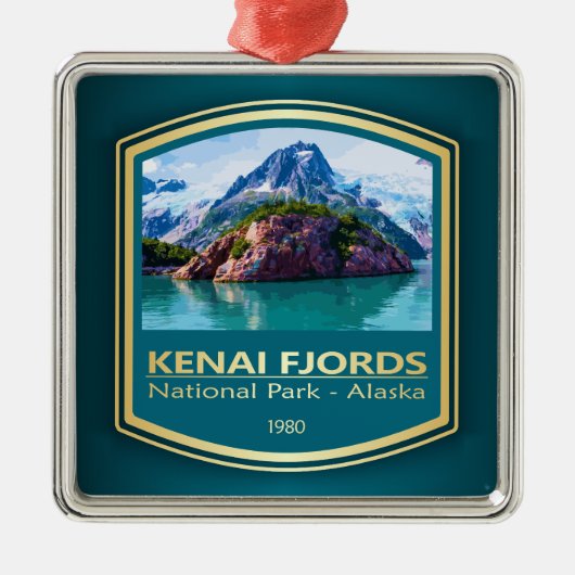 Kenai Fjords NP (PF1) Metalen Ornament (Voorkant)