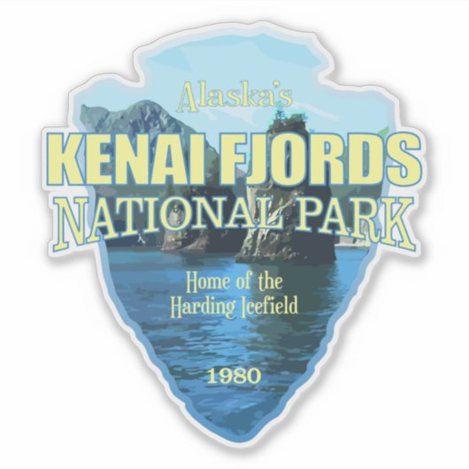 Kenai Fjords (pijlpunt) Sticker (Voorkant)