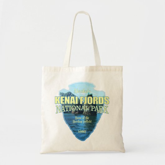 Kenai Fjords (pijlpunt) Tote Bag (Voorkant)