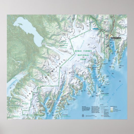 Kenai Fjords Poster (Voorkant)