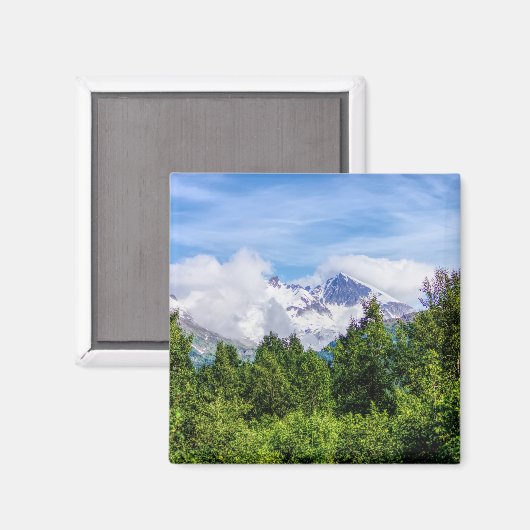 Kenai Fjords Snowy Mountains Magneet (Voorkant / Achterkant)