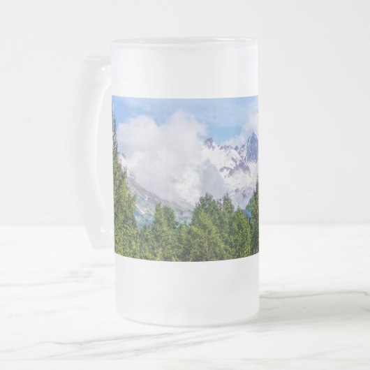 Kenai Fjords Snowy Mountains Matglas Bierpul (Voorkant links)