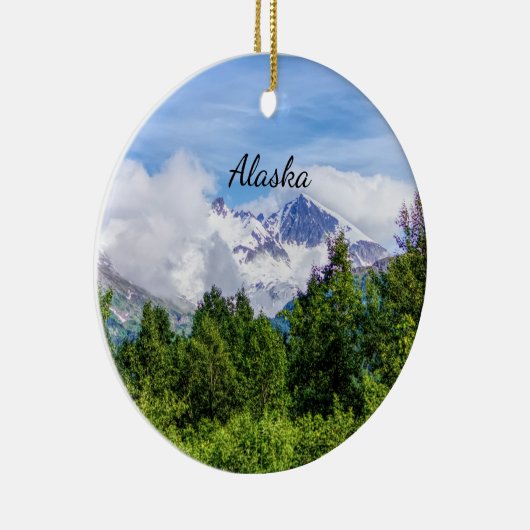 Kenai Fjords Snowy Mountains Ornament (Rechts)