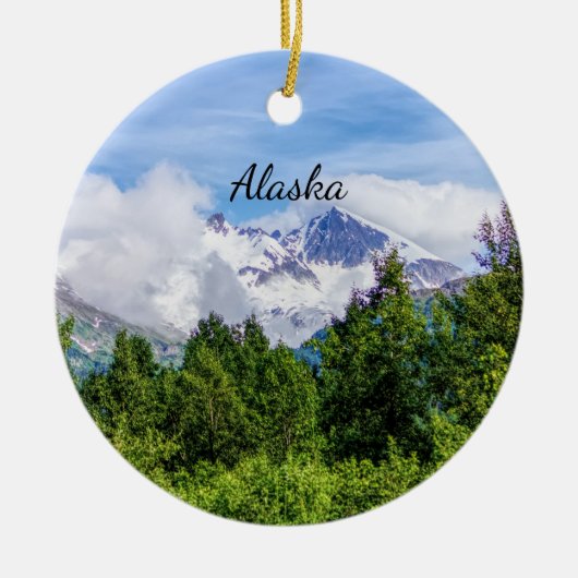 Kenai Fjords Snowy Mountains Ornament (Voorkant)