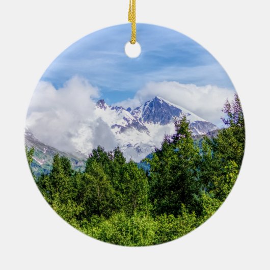 Kenai Fjords Snowy Mountains Ornament (Achterkant)