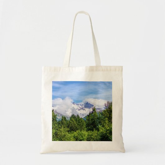 Kenai Fjords Snowy Mountains Tote Bag (Voorkant)