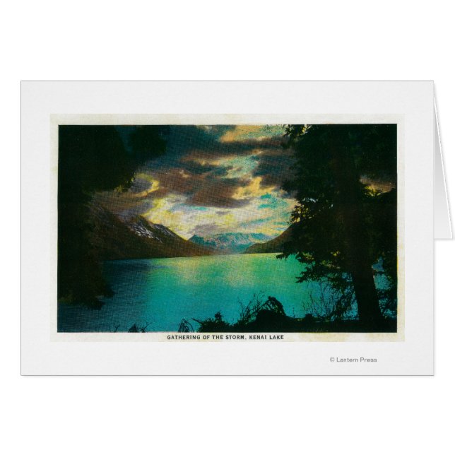 Kenai Lake, Alaska met Storm Gathering (Voorkant Horizontaal)