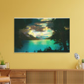 Kenai Lake, Alaska met Storm Gathering Canvas Afdruk (Insitu (Woonkamer))